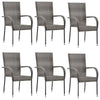 Stackable Outdoor Chairs 2/4/6 pcs Poly Rattan Bistro Garden Chairs Patio Seat