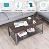 Industrial Coffee Table Vintage Retro End Table Living Room Furniture Mesh Shelf