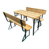 3PC Outdoor Dining Set Wooden Folding Beer Table Bench Patio Garden Yard 4Seater