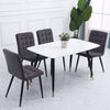 Upholstered High Back Dining Chairs 4pcs/set Office Chair Metal Legs Living Room