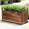 Outdoor Planter Box Square Flowers Herbs Pot Raised Bed Garden Porch Patio Decor