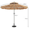 2.64M Thatched Tiki Umbrella 2 Tier Hawaiian Style Hula Patio Beach Parasol