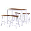 Bar Table and Stool Set 5 Pieces Solid Wood W1Y5