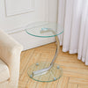 Tempered Glass Tea Coffee Table Side Small End Stand Teapoy Desk Metal Pedestal