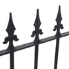 Metal Single Garden Gate 3.5ft Tall Wrought Iron Pedestrian Door Gateway Fitting