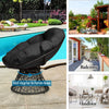 Rattan Papasan Chair Swivel Moon Round Leisure Chair Glider Deep Seat w/Cushion