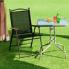 Set of 2 Patio Folding Chairs w/ Armrests Portable Dining Chairs for Outdoor