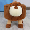 Animal Footstool Upholstered Padded Stool Pouffe Seat Chair Sturdy Wooden Legs
