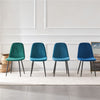 Dining Chairs 2/4/6pcs Modern Suede/Velvet Back Sturdy metal Legs Office/Cafe