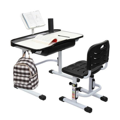 Adjustable Height Tiltable Study Desk Table Chair Set For Kids Children w/Drawer