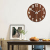 12'' Large Silent Luminous Wooden Quartz Wall Clock 3D Night Clock Home Decor UK