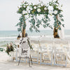 Wedding Background Artificial Flower Row Arch Backdrop Door Bouquet Welcome Sign