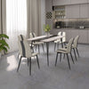 Mondeer Dining Room Sets Dining Table and 4/6 Upholstered Chairs with Metal Legs