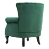 Scalloped Back Velvet Armchair Wing Back Chesterfield Queen Anne Chair Club Sofa