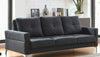 3 Seater Sofa Bed Charcoal Fabric Recliner Sofabed Metal Legs