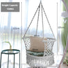 Hammock Macrame Swing Chair Home Garden Hanging Rope Seat with Tassels 160KG