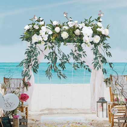 1M Artificial Flower Rose Row Outdoor Wedding Venue/Arch/Stage/Background Floral