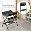 Adjustable Height Baby Changing Table Infant Diaper Changing Station with Wheels
