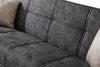 New Stylish Leon Grey Cream 3 Seater Velvet Fabric Modern Comfortable Sofa Bed.