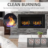 Bio Ethanol Fireplace Real Fire Frame 2/3 Burner Wall/Insert w Protective Glass