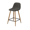 2X Bar Stools Fabric/Faux Leather Pub Chairs Breakfast Kitchen Metal Leg Modern
