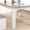 Modern Solid Wooden Dining Table Pine Grey&White Kitchen Home Furniture