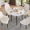 32" Round Modern Marble Kitchen Dining Table Breakfast Dining Room Furniture