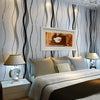 New 3D Stripe Curve Wall Paper Non-Woven Wallpaper Roll Bedroom Background Decor