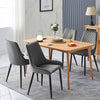 Grey Velvet Dining Chairs set of 2/4/6 Dining room Kitchen High Back Metal Leg