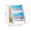 Children Bookshelf Kids Sling Book Rack with Storage Bins Toys Organizer White
