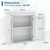 Wall Mounted Bathroom Cabinet Hanging Storage Organizer Wall Cabinet Glass Door