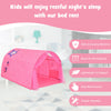 Kids Bed Tunnel Tent Portable Pop Up Playhouse with Double Mesh Curtain and Bag