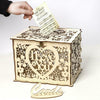 Wedding Card Box DIY Gifts Wooden Money Box with Lock Decoration Party Supplies