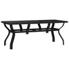 7 Piece Garden Dining Set Grey and Black A8D5