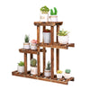 Tiered Wood Plant Stand Vertical Display Flower Pot Shelf Balcony Entryway Porch