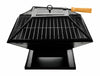 Square Fire Pit BBQ Grill Outdoor Garden Firepit Brazier Stove Patio Heater