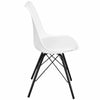 Set of 2 Dining Chair Modern Lounge Chair Makeup Vanity Chair Cushioned PU Seat
