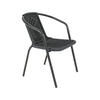 Set of 2 4 6 Stackable Rattan Black Strong Outdoor Patio Garden Chairs w/ Arms