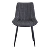 Dining Chairs Set of 2 Faux Leather Kitchen Chairs with Metal Legs Restaurants