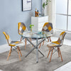 4Pcs Dining Chairs Eiffel Chairs Side Chairs Soft Padded Seat Home Kitchen Check