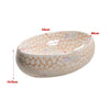 CounterTop Family Basin Yellow Brown Fish Scale Effect Bathroom Washbasin Sink