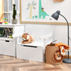 3-in-1 Kids Table and Chair Set Children Activity Bench Wooden Toy Storage Box