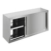 Commercial Stainless Steel Wall Cabinet Hanging Cabinet Sliding Doors Cupboard