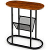 Industrial Side Table 2-tier End Table Nightstand Accent Console Table W/ Shelf