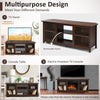 2-in-1 TV Stand for TVs up to 65 Inches Wooden TV Console Table Media Canter