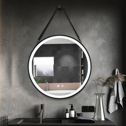 80CM Large Round Hanging Mirror Bathroom Bedroom Makeup Dressing Mirror Circle
