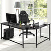 L-Shaped Corner Computer Desk Large PC Laptop Table Workstation with CPU Stand