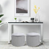 Crushed Velvet Round Footstool Dressing Table Stool Pouffe Seat Chair Side Pouf