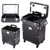 2 in 1 Trolley Case Professional Makeup Cosmetic Hairdressing Vanity on Wheels