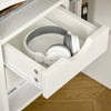 L-Shaped Corner Computer Desk Study Table with Storage Shelf White